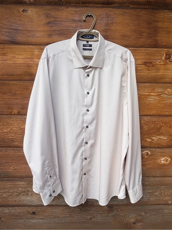 Leo Chevalier Other - Men's Long-Sleeve Dress Shirt in Light Cream